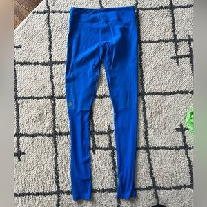 Pure Barre leggings / pants size L, bright blue